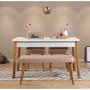 Hanah Home Costa Atlantic White-Stone Conjunto de Mesa y Sillas